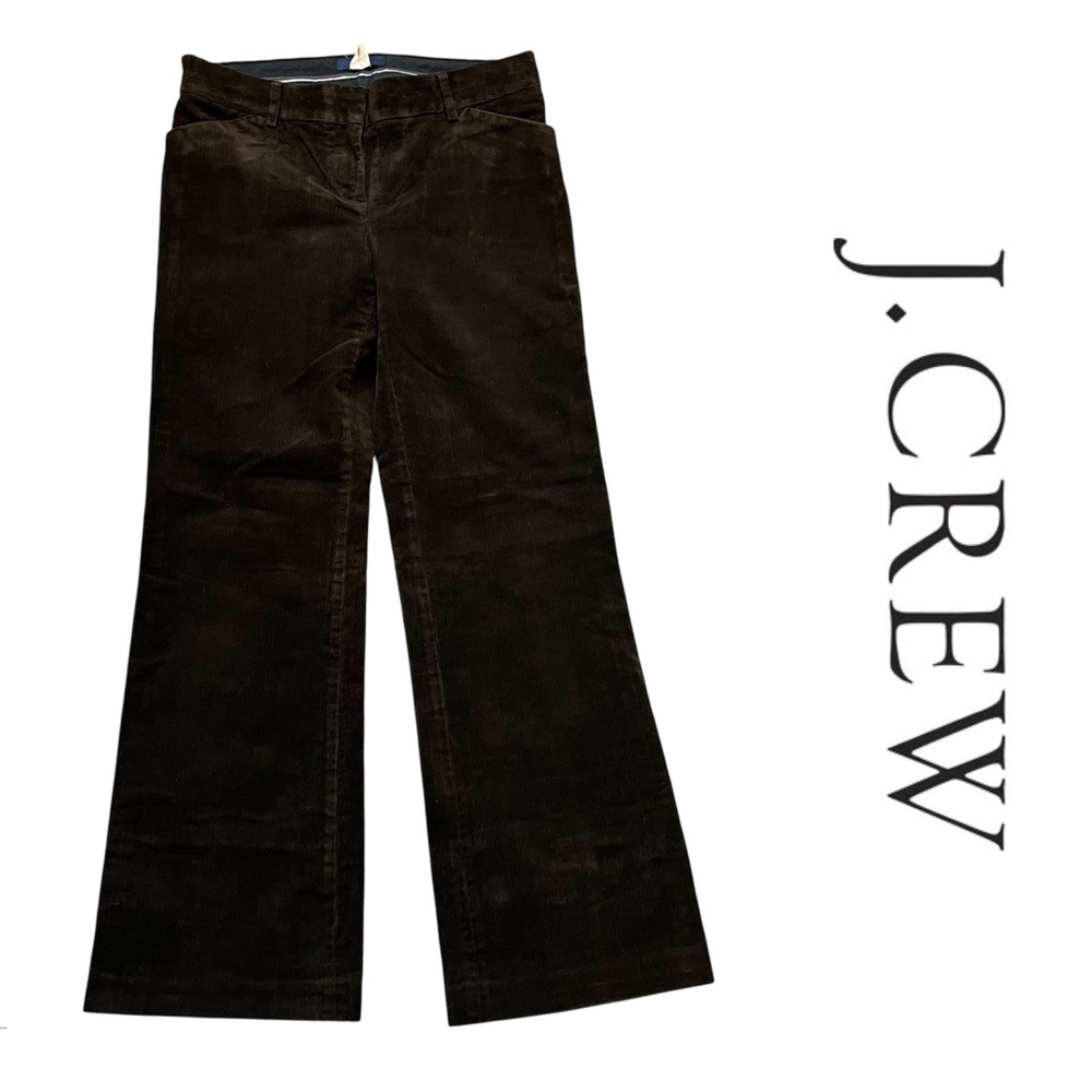 J. CREW Brown Wide Leg Corduroy Pants Size 4 LIKE NEW